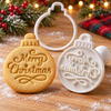 Merry Christmas Bauble Shaped Cookie Stamp TH10 171503