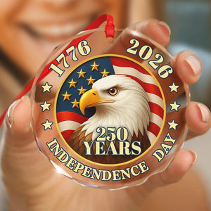 250 years of America American Independence Day Glass Ornament HA75 897120