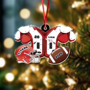 Custom Name Football American Christmas Personalized Acrylic Ornament HA75 897664