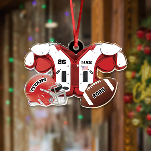 Custom Name Football American Christmas Personalized Acrylic Ornament HA75 897664