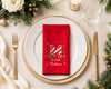 Personalized Custom Name Reusable Cotton Napkin For Christmas TH10 171207