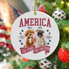 Custom Dog Photo America 250th Anniversary Eagle Ceramic Ornament LM32 895241
