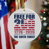 Custom Family Name Free For 250 Years Independence Day Patriotic Ceramic Ornament LM32 895183