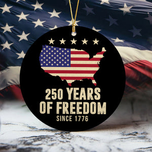 America 250th Anniversary 1776 2026 America 250 Years of Freedom Ceramic Ornament CH07 896674