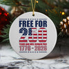 Free For America 250 Years Ceramic Ornament TH10 894597