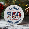 We The People America 250th Anniversary Ceramic Ornament CH07 896626
