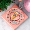 Custom Dog Photo Forever In My Heart Memorial Glass Ornament CH07 180442