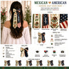 Personalized Name Class of 2027 Mexican American Senior Ribbon Hair Bow LM32 669939