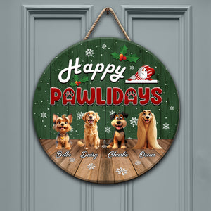 Custom Cute 3D Dog Merry Christmas Gift Door Sign For Dog Lovers LM32 897255