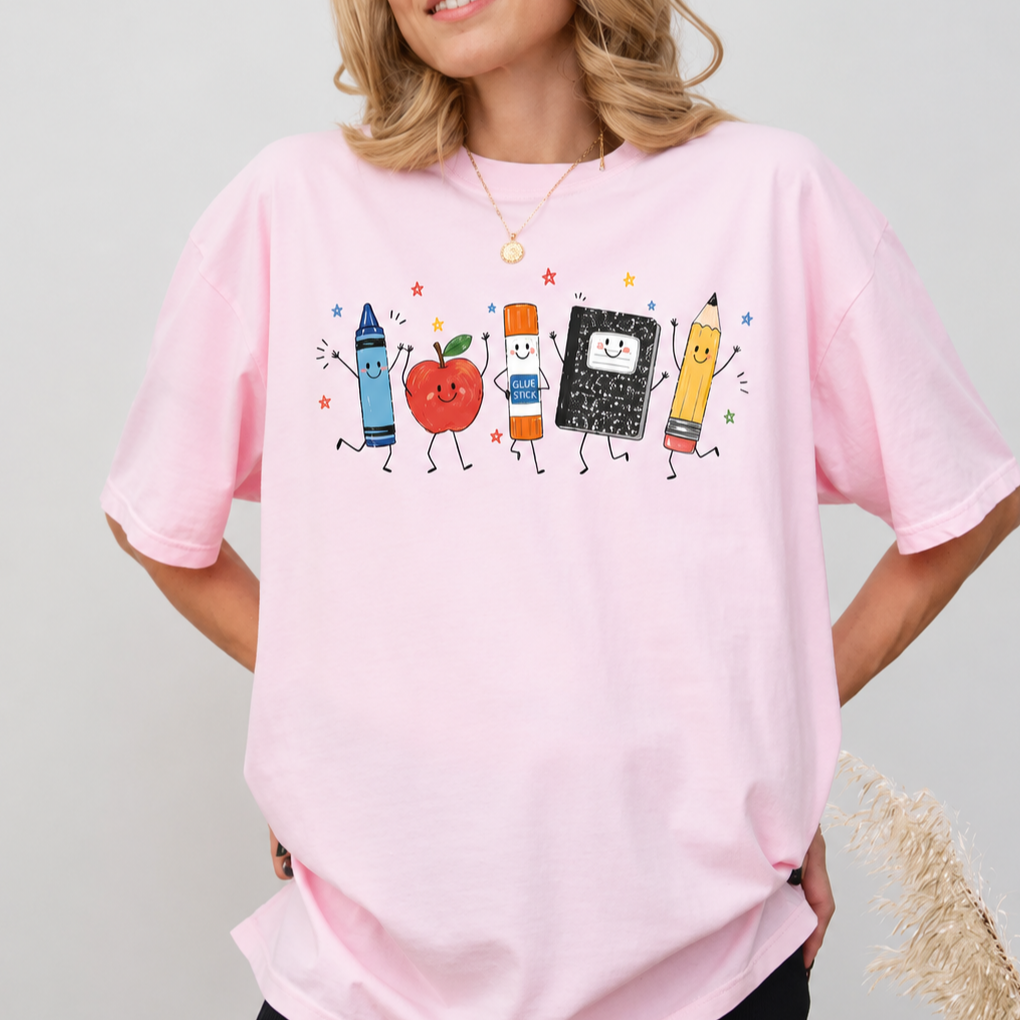 Personalized Name Funny Teacher Life Crayon Apple Pencil Notebook Comfort Shirt LM32 669543