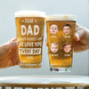 Custom Photo We Love You Every Day Family Beer Glass Gift For Father's Day HO82 893680