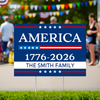 Custom Family Name America 1776 - 2026 Garden Yard Sign TH10 896549