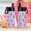Custom Photo Cute Pattern Kids Water Bottle - Personalized Back To School Gift HO82 902850