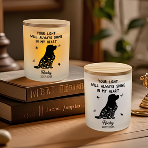 Personalized Forever Loved, Always In Our Hearts Memorial Glass Jar With LED Candle LM32 893497