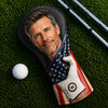 Custom Photo US Flag Golf Head Cover, Golf Club Cover - Gift For Dad, Golf Lovers HO82 902156