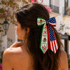 Personalized Name Mexico And US Flag Ribbon Hair Bow K228 903370