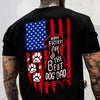 Custom Name Happy Father's Day To Best Dog Dad Flag Back Comfort Shirt HA75 921598