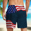 Custom Family Name Patriotic American, 250 Years of Blessing God Beach Short HO82 901906