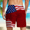 Custom Family Name Patriotic American, 250 Years of Blessing God Beach Short HO82 901906