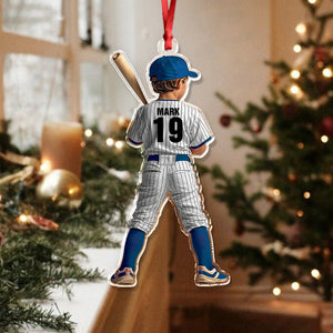 Custom Name Kid Baseball Player Personalized Acrylic Ornament HA75 897872