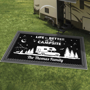 Personalized Happy Campers Camping Patio Rug For Camping Lovers CH07 896190