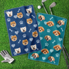 Custom Dog Photo With Bone Icon For Sport Player Golf Towel TH10 894131