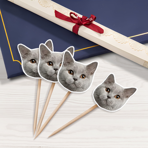 Custom Photo Funny Cat Funny Personalized Decoration Cupcake Toppers HA75 891988