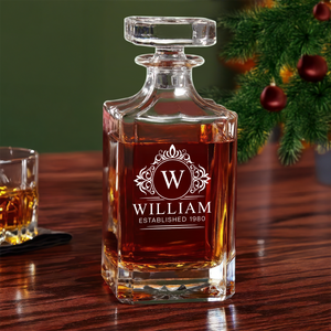 Custom Name And Established Decanter Gift For Dad TH10 894493