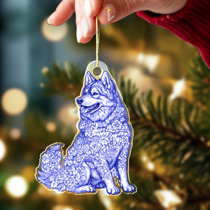 Personalized Dog Toile De Jouy Acrylic Ornament LM32 895043