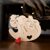 Personalized Wooden Mommy Rolling Bear Family Puzzle, Family Home Decor HA75 920738