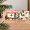 Customized Merry Christmas Cash Wood Money Holder Gift Box For Holiday CH07 180750