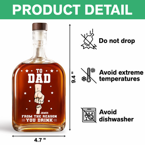 From The Reason You Drink - Family Personalized Whiskey Bottle HA75 892486
