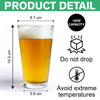Custom Photo Cool Dog Cat in Dad’s Work Outfit Print Beer Glass HA75 892380