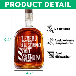 Personalized Legend Husband Dad Grandpa Whiskey Bottle CH07 895966