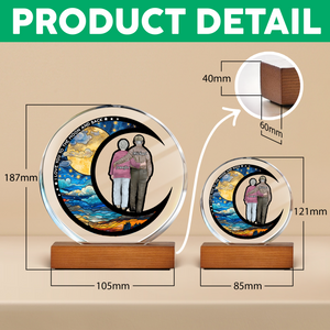 I Want To Grow Old With You Couple Personalized Round Acrylic Frame Block TH10 894059