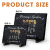 Grandma with Grandkid's Birth Flower Rectangle Shaped Stone With Stand Personalized Gift HO82 893628