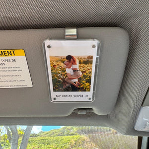 Custom Couple Photo Acrylic Car Visor Clip Romantic Drive Safe Gift Personalized Gift for Him Anniversary CH07 895448