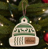 Custom Name Christmas Beanie Hat Layered Wood Ornament CH07 896630