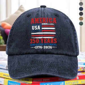 America 250 Years Semiquincentennial Washed Denim Baseball Cap TH10 894675