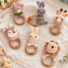 Custom Cute Bear Crochet Baby Rattle Toy with Name - Newborn Gift, Baby Shower Gift LM32 669453