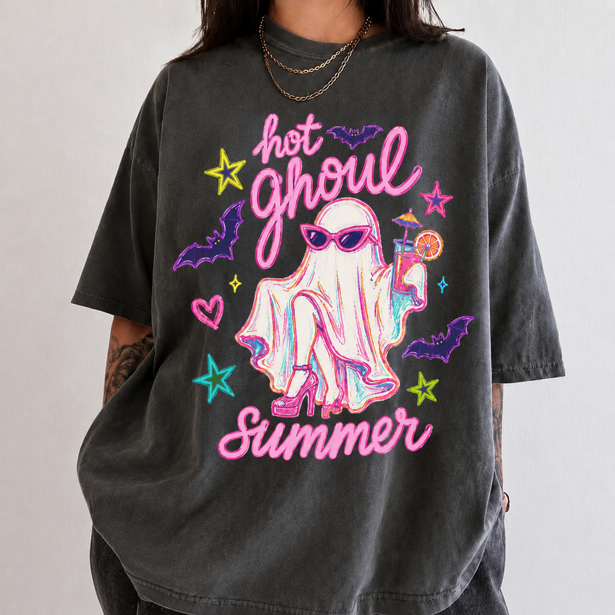 Hot Ghoul Summer Spooky - Funny Ghost Halloween Cocktail Comfort Shirt LM32 669557