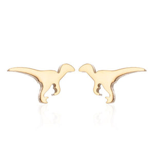 GeckoCustom 1 Pair Cute Animal Bite Earring Cartoon Soft Clay Animal Earrings Tyrannosaurus Bite Earrings Dinosaur Earrings Party Fun Gifts Gold