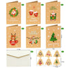 GeckoCustom 10.5x7.2cm Merry Chritmas Greeting Cards Envelope Xmas Gifts Card DIY Folding Paper Card Invitations Gifts Postcard New Year style A