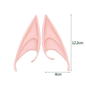 GeckoCustom 1Pair Cosplay Latex Fairy Angel Elf Ears Halloween Masquerade Party Costumes Halloween Party Decoration Supplies Photo Props 12cm-A