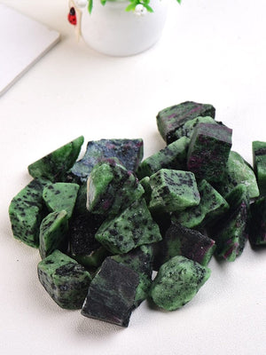 GeckoCustom 1PC Natural Crystal Quartz Minerals Specimen Amethyst Rose quartz Irregular Shape Rough Rock Stone Reiki Healing Home Decoration epidote / 50g