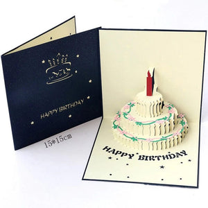 GeckoCustom 1pcs 3D Pop Up Greeting Cards With Envelope Laser Cut Post Card For Birthday Christmas Valentine' Day Party Wedding Decoration GD0001-2