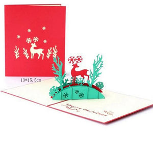 GeckoCustom 1pcs 3D Pop Up Greeting Cards With Envelope Laser Cut Post Card For Birthday Christmas Valentine' Day Party Wedding Decoration GD0017