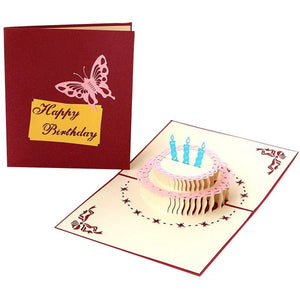 GeckoCustom 1pcs 3D Pop Up Greeting Cards With Envelope Laser Cut Post Card For Birthday Christmas Valentine' Day Party Wedding Decoration GD0029