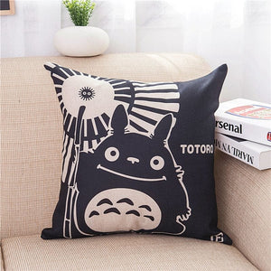 GeckoCustom 2021 Cotton Linen Pillow Totoro Pillow case Cartoon Home Decorative Best GIFT For Kids 1 / 450mm*450mm