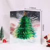 GeckoCustom 3D Pop UP Christmas Cards Santa Greeting Invitations Card Party Children Gifts New Year Thank You Card Anniversary Gift Postcard Xmas tree-green